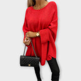 Isabelle - Maglione femminile a maglia con scollo rotondo