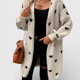 Nina™ | Cardigan lavorato a maglia con cuori