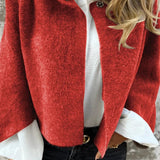 Celeste - Cappotto di lana con collo rotondo e maniche lunghe