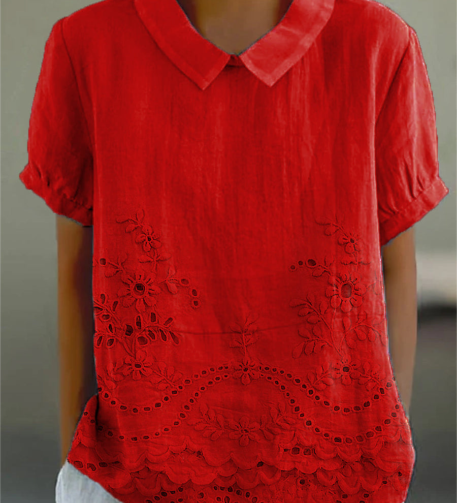 Valentina | Camicia Ricamata a Fiori