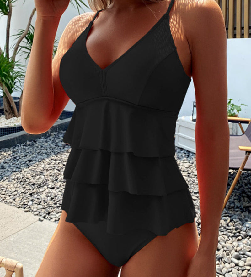 Lia | Elegante Costume con Raffinate Balze