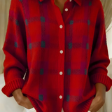 Cardigan Donna Morbido a Quadri – Maglione Elegante e Confortevole