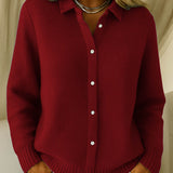 Olivia | Cardigan con colletto da camicia
