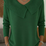Serelinne | Maglione a coste con colletto ampio