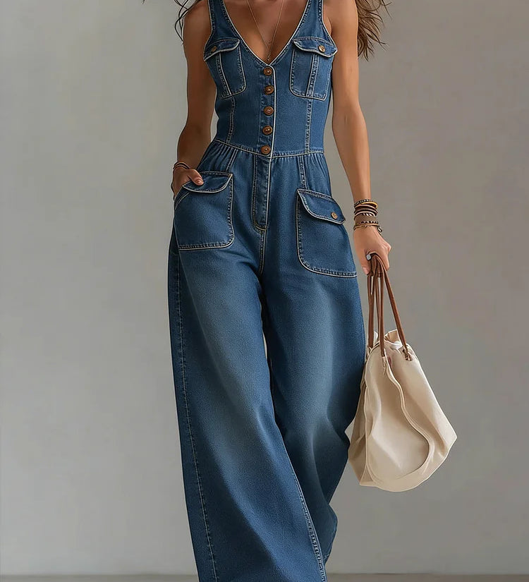Gaia - Salopette casual in denim