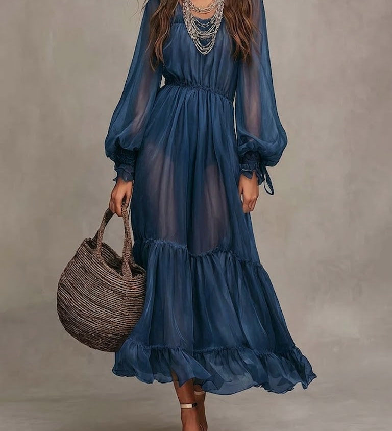 Naomi | Abito Midi Elegante con Collo a V
