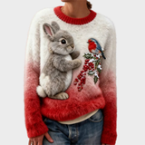 Klementina - Maglione di Peluche con Coniglio di Natale