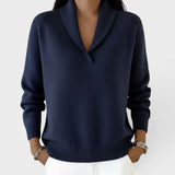 Évelyne | Maglione comodo in maglia con scollo a V