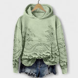 Grace - Felpa Vintage Lila con Stampa Floreale