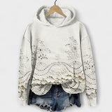 Grace - Felpa Vintage Lila con Stampa Floreale
