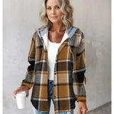 Cappotto elegante stampato con cappuccio