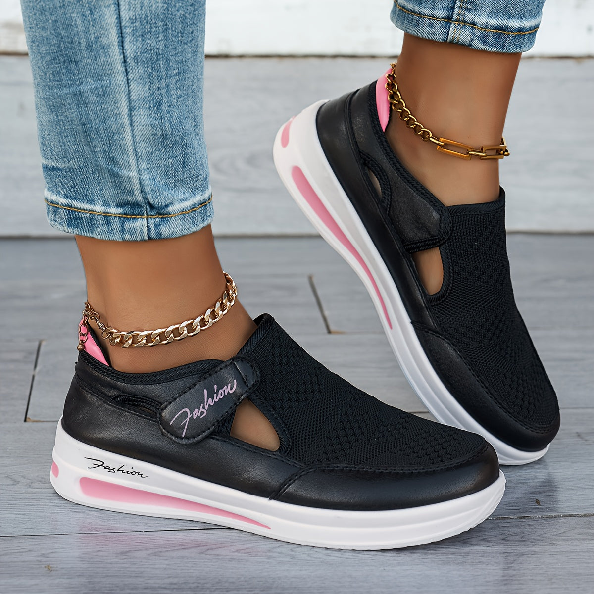 Giada | Scarpe da ginnastica traspiranti slip-on con comfort stabile