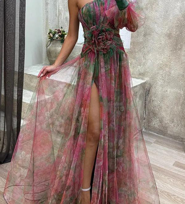 Margherita | Abito Maxi Plissettato Floreale Evasione Estiva