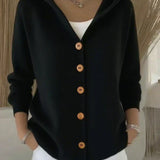 Marisse | Cardigan con cappuccio e bottoni