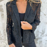 Lena | Blazer in pizzo trasparente con struttura elegante