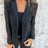 Lena | Blazer in pizzo trasparente con struttura elegante