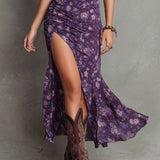 Gabriella | Abito Midi con Maniche a Sbuffo Floreali Boho