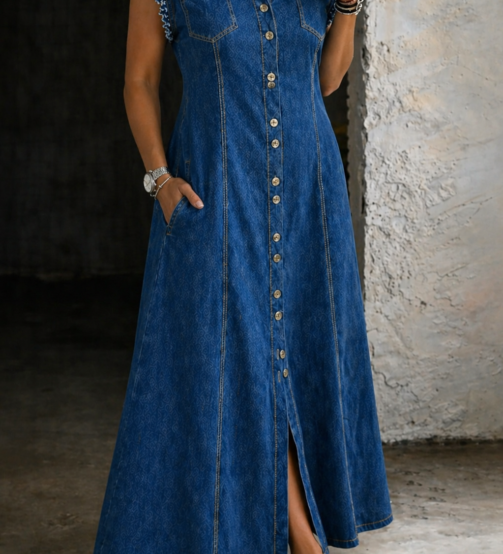 Debora - Abito in jeans taglie comode