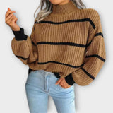 Chavala - Maglione a collo alto a righe