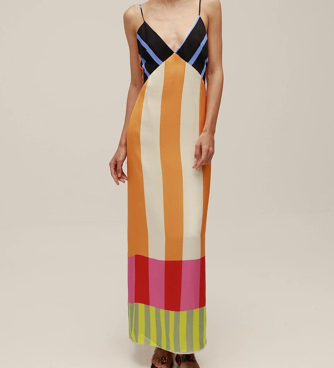 Paloma | Maxi Abito Colorato a Righe