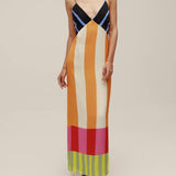 Paloma | Maxi Abito Colorato a Righe