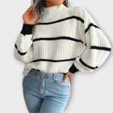 Chavala - Maglione a collo alto a righe
