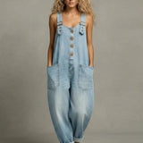 Beatrice - Salopette in denim elegante con tasche