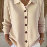 Melanie | Cardigan con colletto da camicia e bottoni