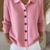 Melanie | Cardigan con colletto da camicia e bottoni