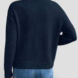 Clara | Top in maglia con un elegante colletto in pizzo