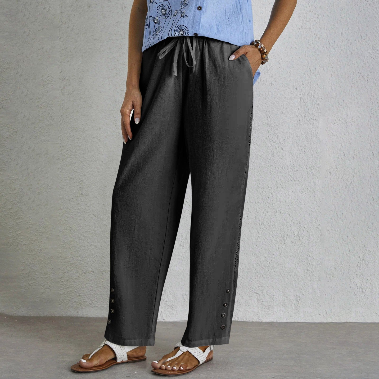 Isabella | Pantaloni Relaxed con Bottoni