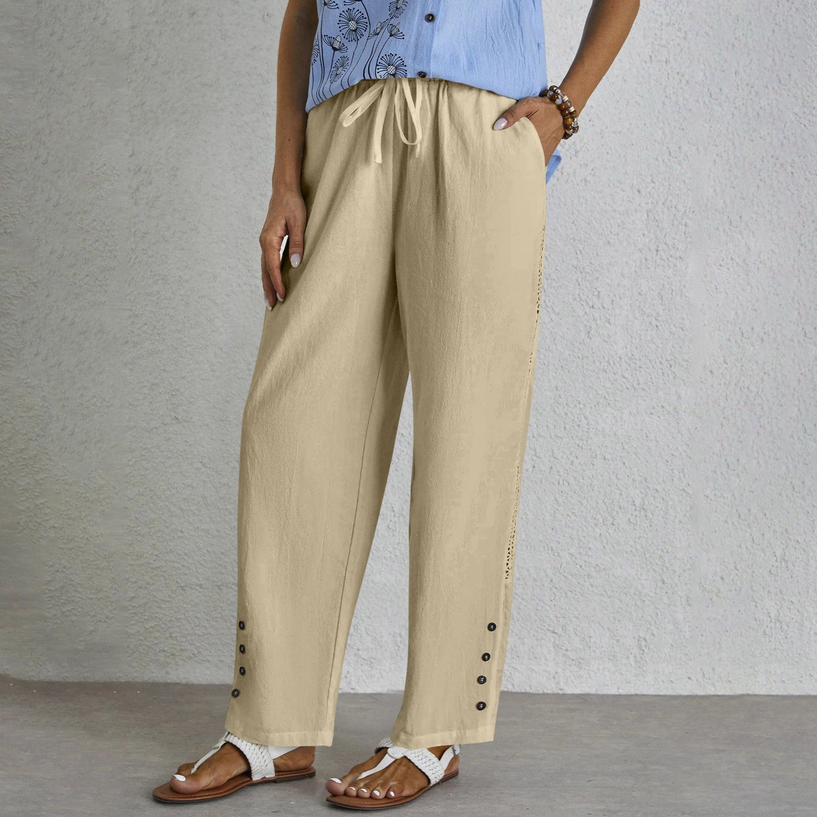 Isabella | Pantaloni Relaxed con Bottoni