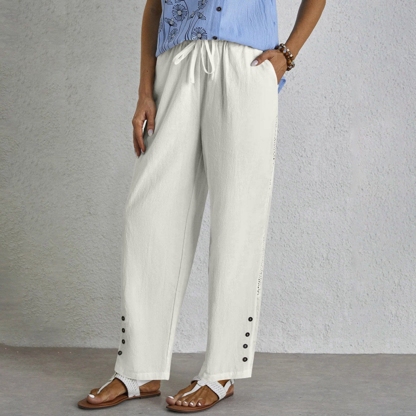 Isabella | Pantaloni Relaxed con Bottoni