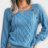 Malia - Maglione intrecciato con bottoni