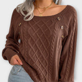 Malia - Maglione intrecciato con bottoni