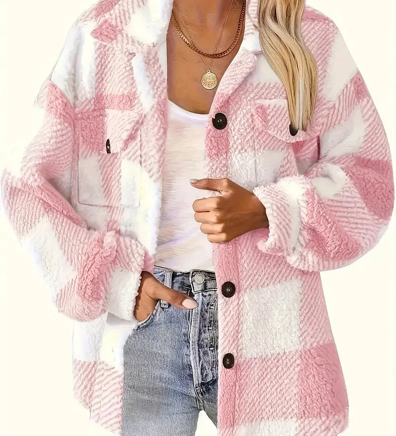 Ginevra | Giacca in Pile a Righe Elegante
