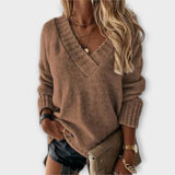 Jane - Maglione caldo con scollo a V
