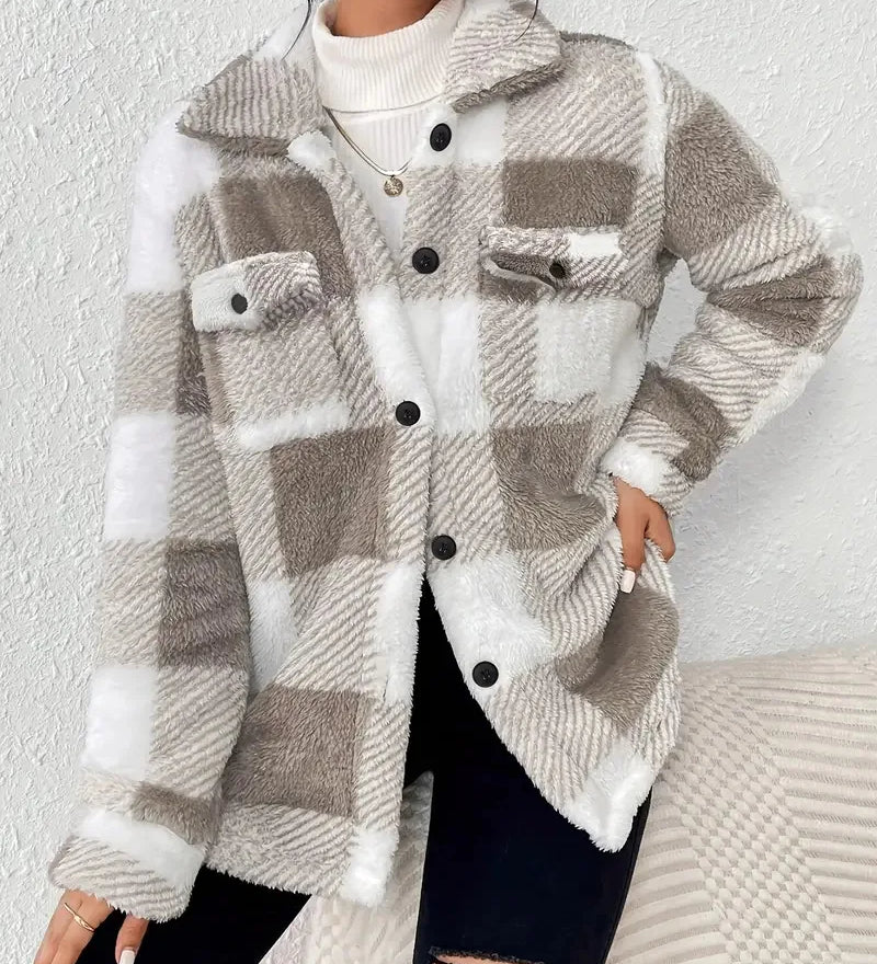 Ginevra | Giacca in Pile a Righe Elegante