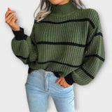 Chavala - Maglione a collo alto a righe