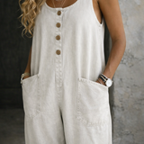Ilaria - Salopette in denim con lavaggio vintage