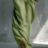 Eleonora | Abito Maxi con Maniche a Sbuffo Verde