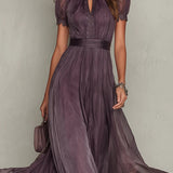 Alma | Vestito Maxi Chiffon Vintage Elegante