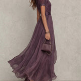 Alma | Vestito Maxi Chiffon Vintage Elegante