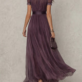 Alma | Vestito Maxi Chiffon Vintage Elegante