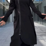 MANA™ | FELPA CON CAPPUCCIO LUNGA CON ZIP REALIZZATA IN TESSUTI LEGGERI E TRASPIRANTI