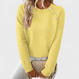 Clara – Maglione da donna con bottoni sulla spalla