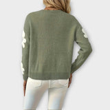 Silke - Gilet in maglia con design floreale