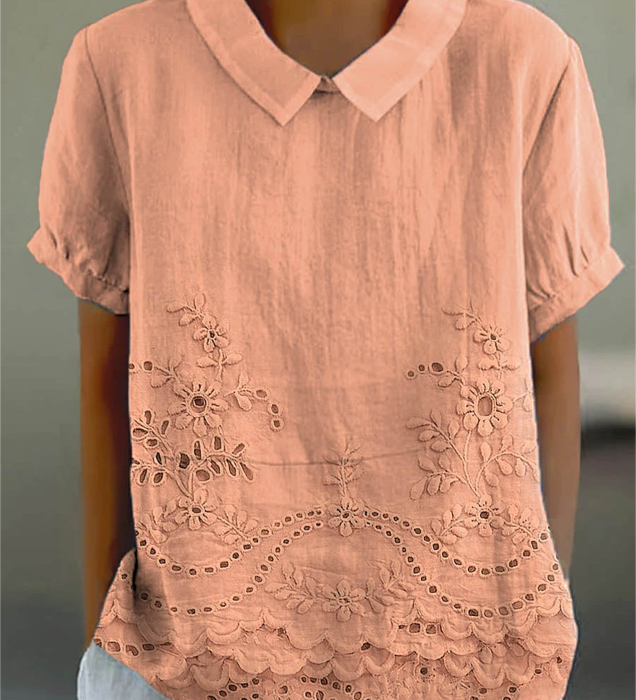 Valentina | Camicia Ricamata a Fiori