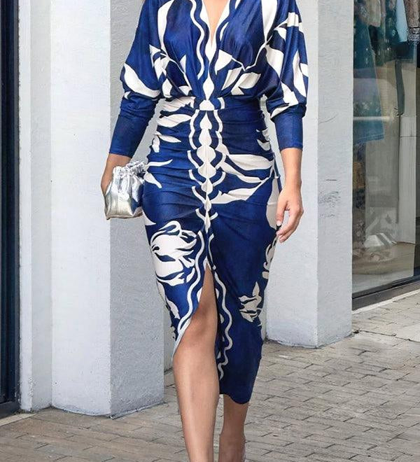 Eva | Abito Midi Dolman Stampato Unico Sole Estivo