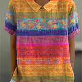 Eleonora | Camicia a Strisce Floreali